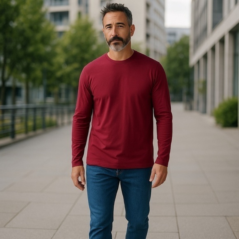 NWOT- Lands' End Maroon Long Sleeve Tee